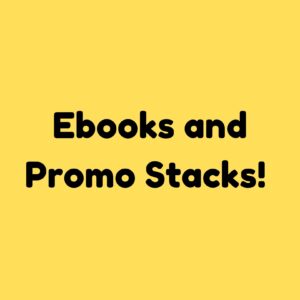 A poster on Ebooks and Promo stacks on yellow background