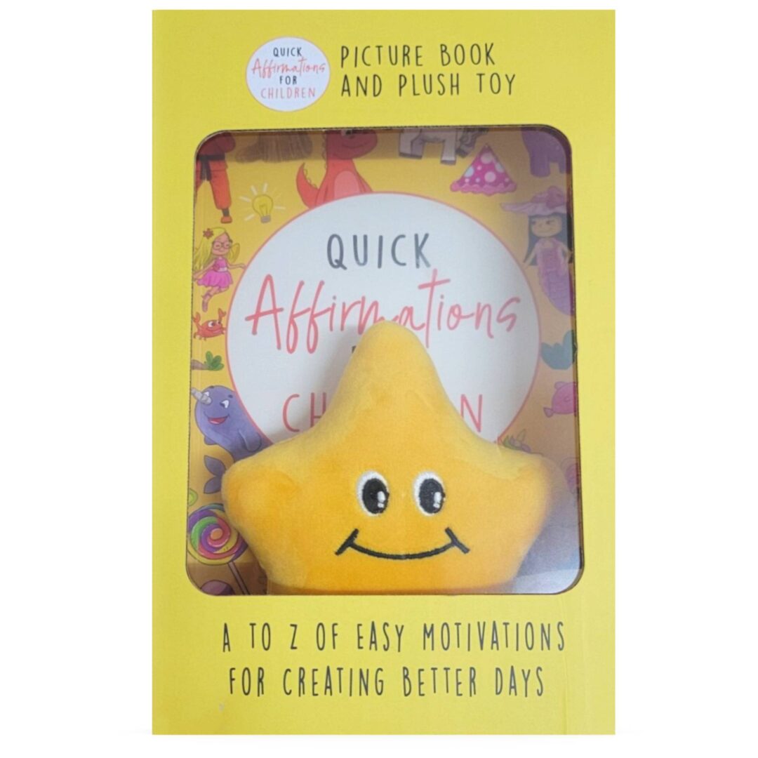 A set of the picture book and plush toy by quick affirmations