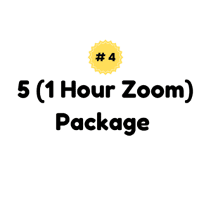 5 1 hour zoom package hashtag 4 written in black on white background